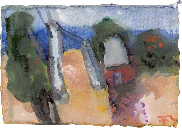 Auf diesem Bild ist das folgende Kunstwerk zu sehen: Klaus Fußmann. Gelting / Landschaft. 2010.