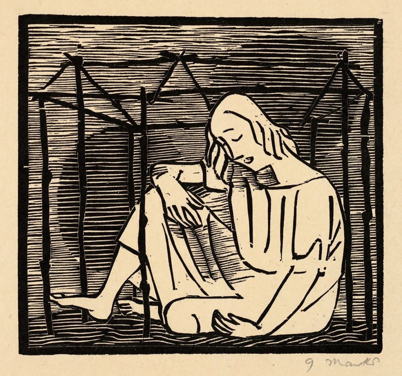 Auf diesem Bild ist das folgende Kunstwerk zu sehen: Gerhard Marcks. „Die Hoffnung“. 1945.