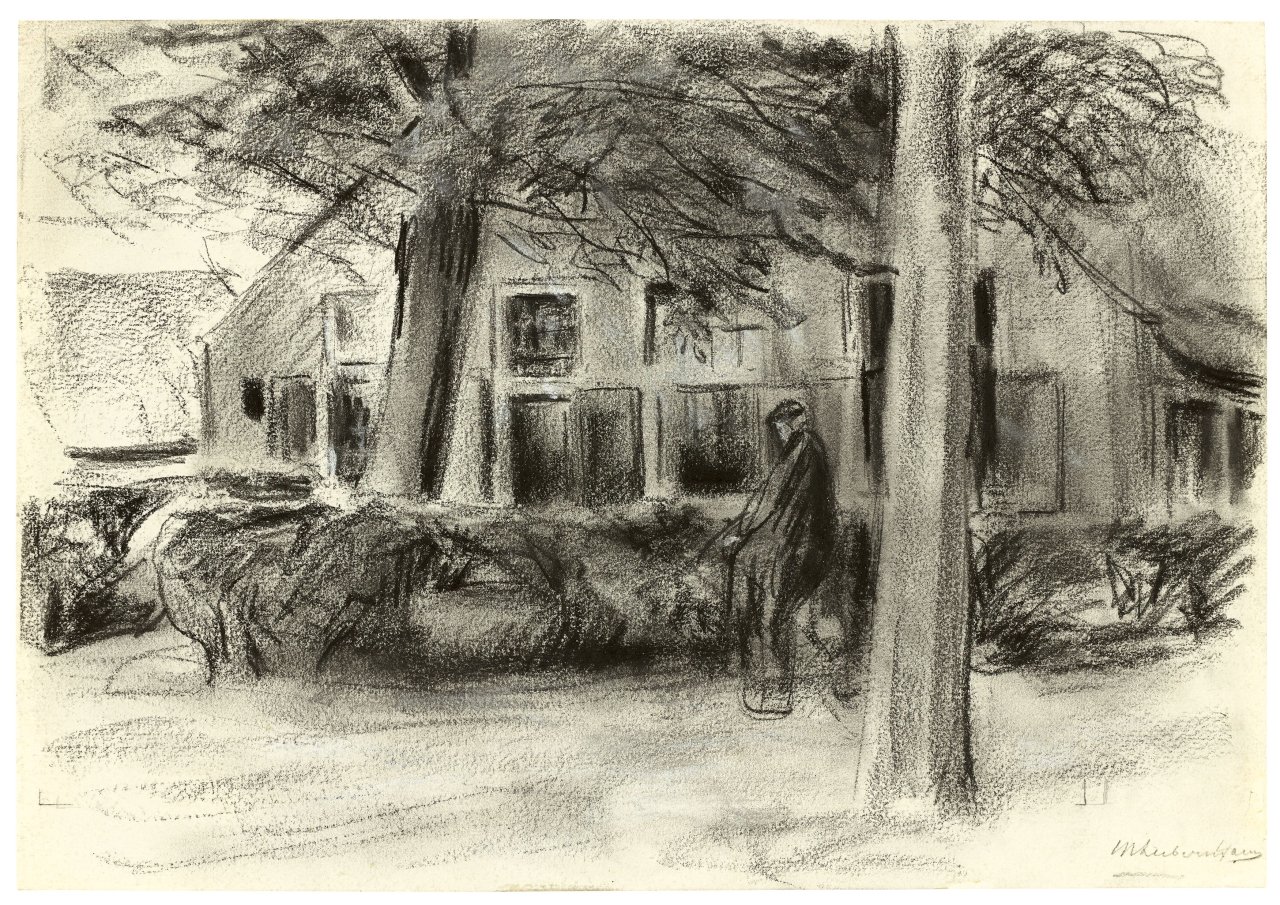 This picture shows the following artwork: Max Liebermann. Farmhouse Under Trees (Laren). Circa 1896.