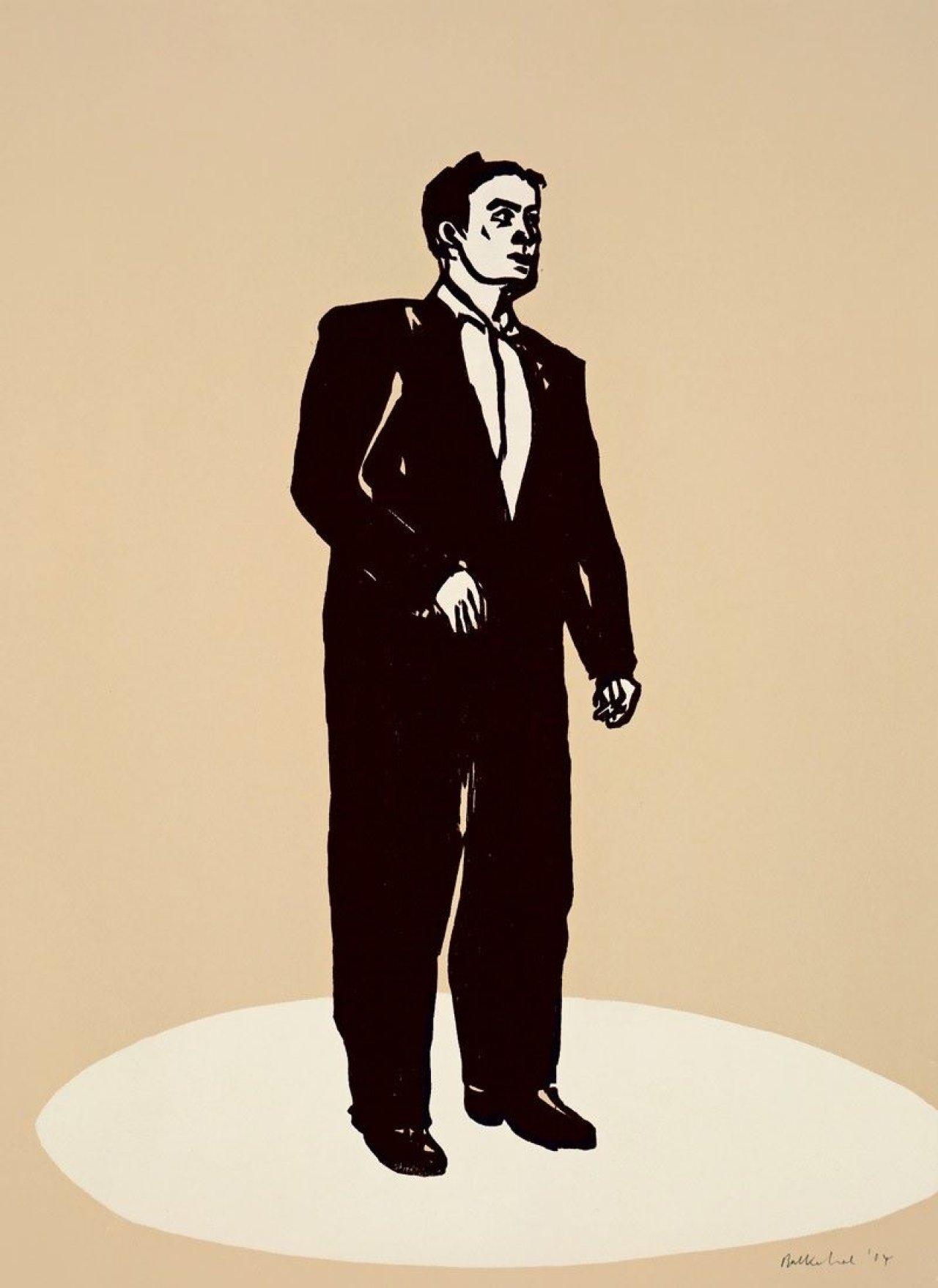 Auf diesem Bild ist das folgende Kunstwerk zu sehen: Stephan Balkenhol. „Stehender Mann“ / „Frau mit weisser Jacke“ / „Teddy“ / „Frau mit weisser Bluse“ / „Kopf“ / „Meduso“. 2004/2007.
