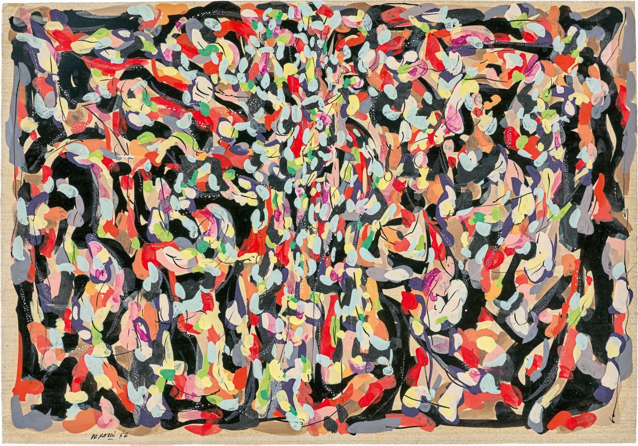 Auf diesem Bild ist das folgende Kunstwerk zu sehen: Piero Dorazio. Ohne Titel. 1956.