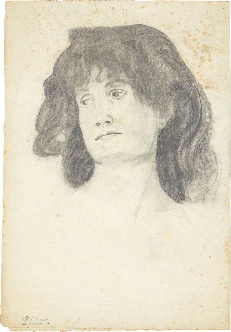 Auf diesem Bild ist das folgende Kunstwerk zu sehen: Max Klinger. Damenportrait.