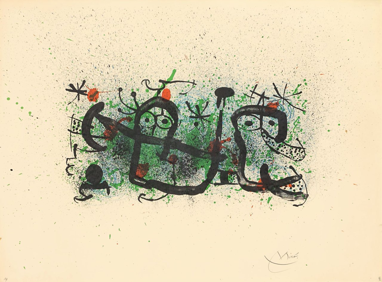 This picture shows the following artwork: Joan Miró. „Ma de Proverbis“. 1970.