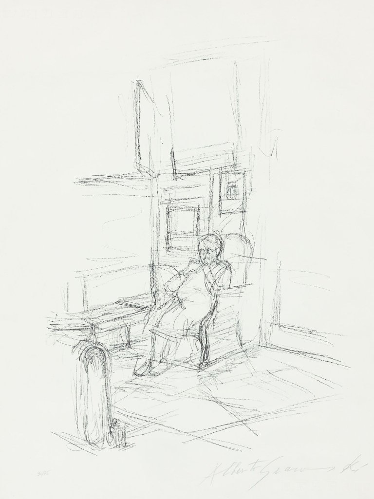 Auf diesem Bild ist das folgende Kunstwerk zu sehen: Alberto Giacometti. „The artist's mother seated I“. 1965.
