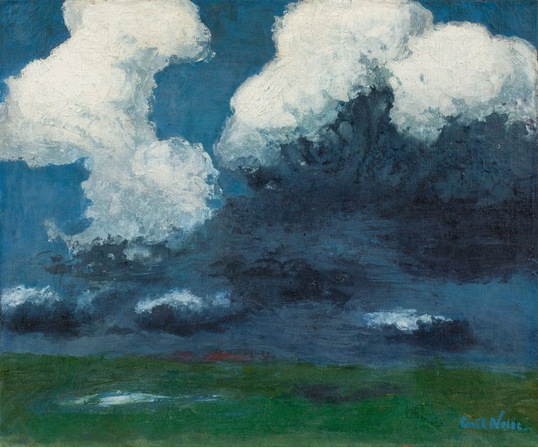 Auf diesem Bild ist das folgende Kunstwerk zu sehen: Emil Nolde. „Weiße Wolken“. 1926.