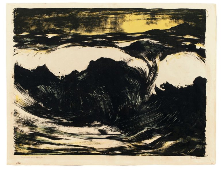 This picture shows the following artwork: Emil Nolde. "Meer" (also known as: "Welle"). 1926.