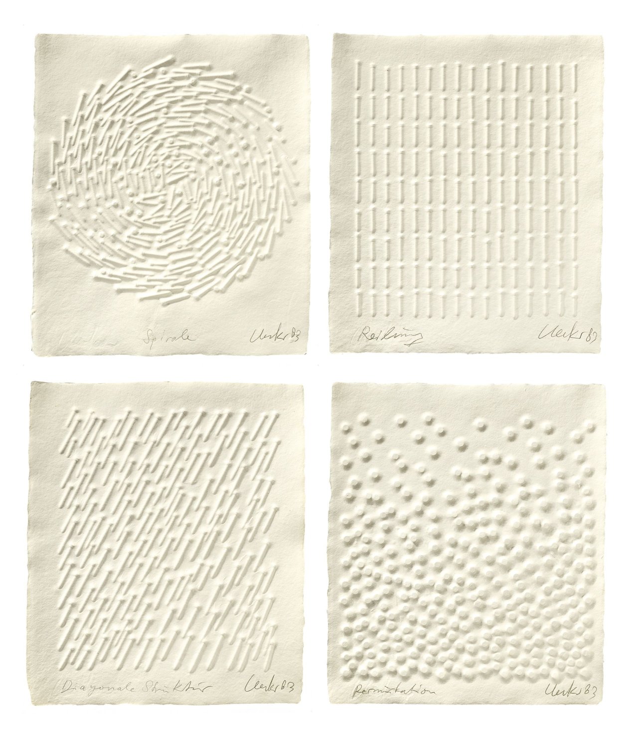 Auf diesem Bild ist das folgende Kunstwerk zu sehen: Günther Uecker. „Uecker“. 1983.