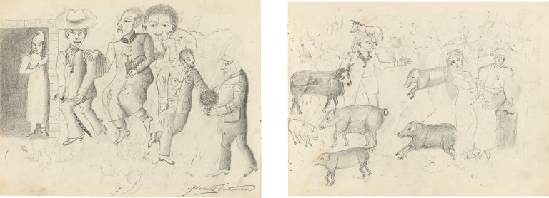 Auf diesem Bild ist das folgende Kunstwerk zu sehen: Adalbert Trillhaase. Skizzenbuch. 1922/23.
