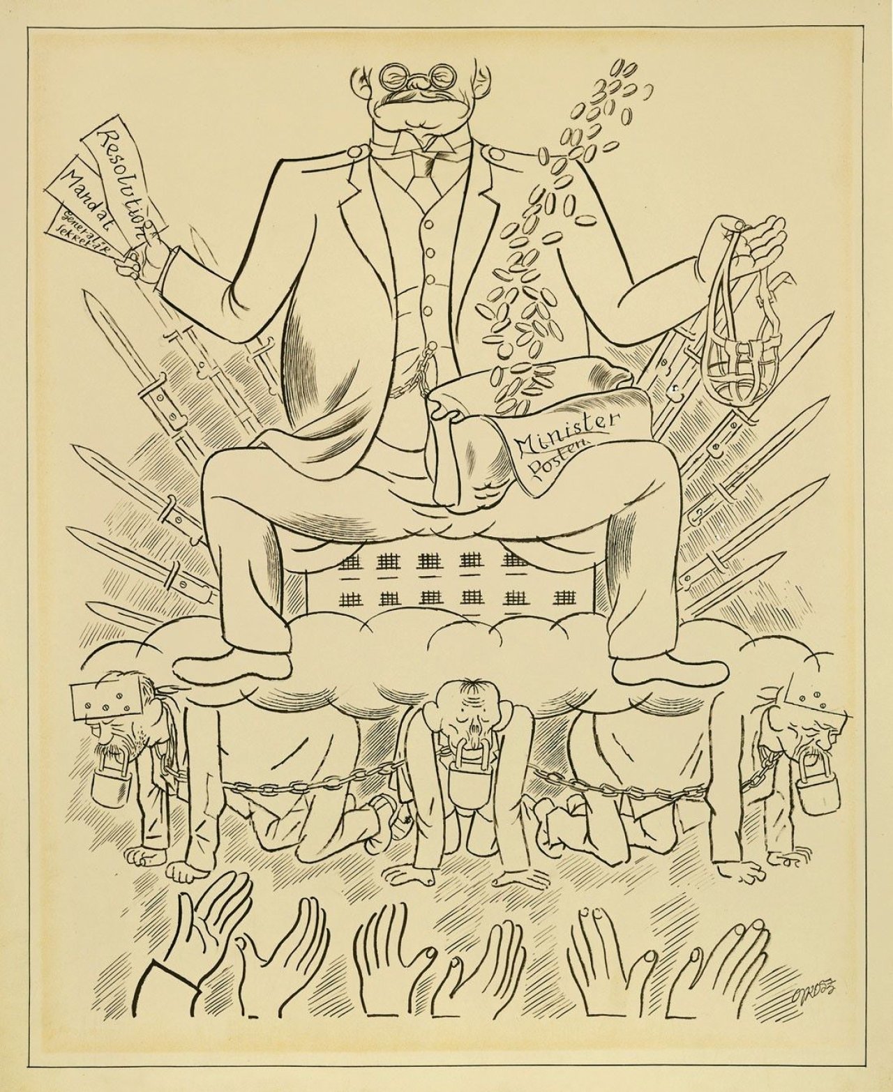 This picture shows the following artwork: George Grosz. Minister. Um 1925-27.
