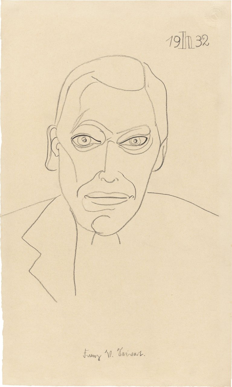 Auf diesem Bild ist das folgende Kunstwerk zu sehen: Heinrich Hoerle. „Porträt Franz W. Seiwert“. 1932.