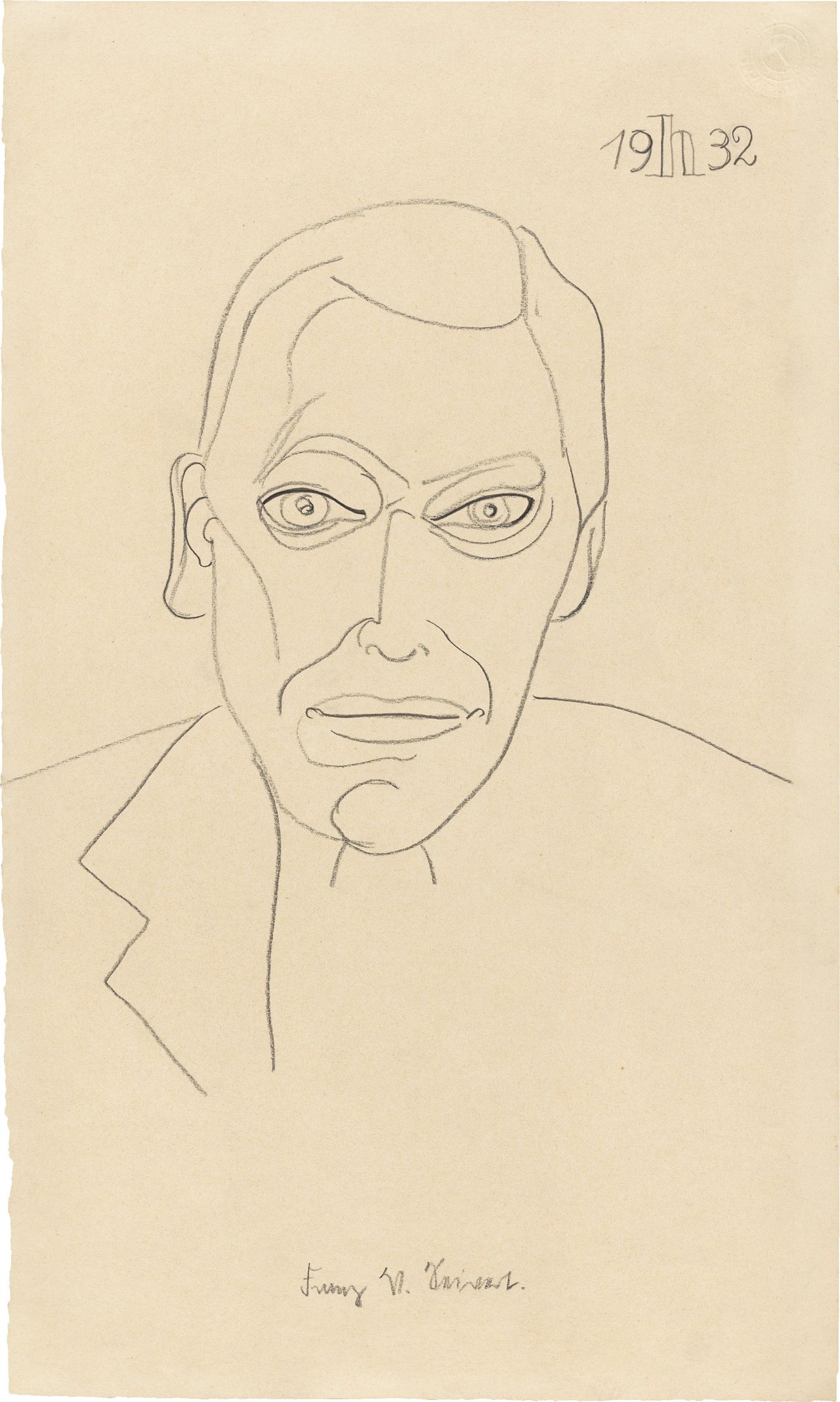 Auf diesem Bild ist das folgende Kunstwerk zu sehen: Heinrich Hoerle. „Porträt Franz W. Seiwert“. 1932.