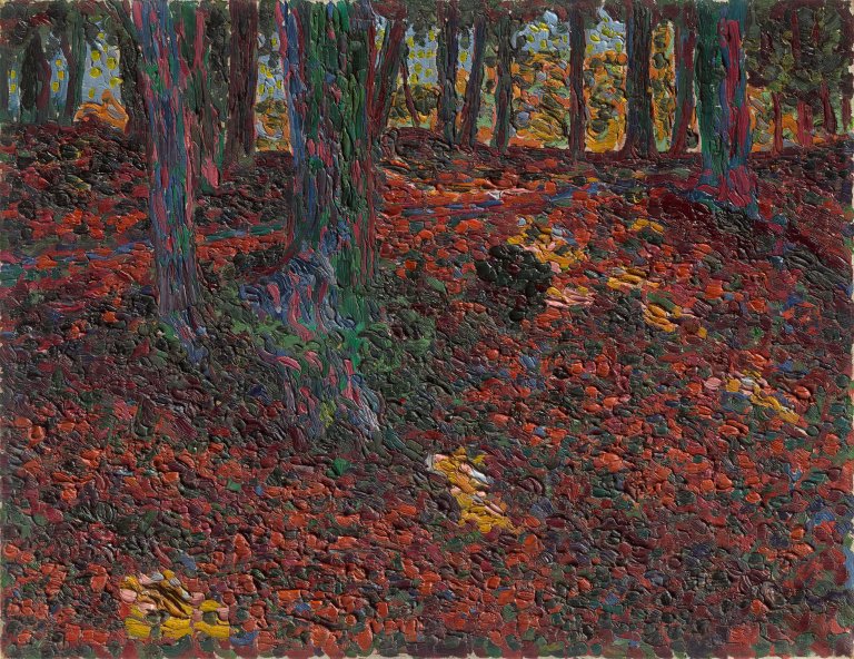 Auf diesem Bild ist das folgende Kunstwerk zu sehen: Gustav Gildemeister. „Herbstlicher Baum I“. Um 1908.