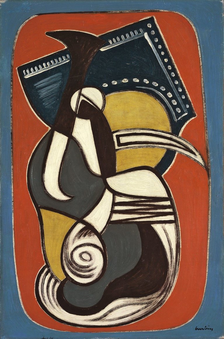 Auf diesem Bild ist das folgende Kunstwerk zu sehen: Auguste Herbin. „Composition“. 1925.