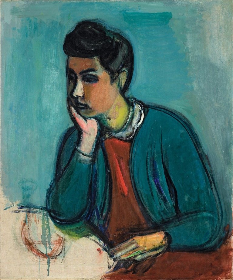 Auf diesem Bild ist das folgende Kunstwerk zu sehen: Rudolf Levy. „Bildnis Nanda (Florenz)“. 1941.