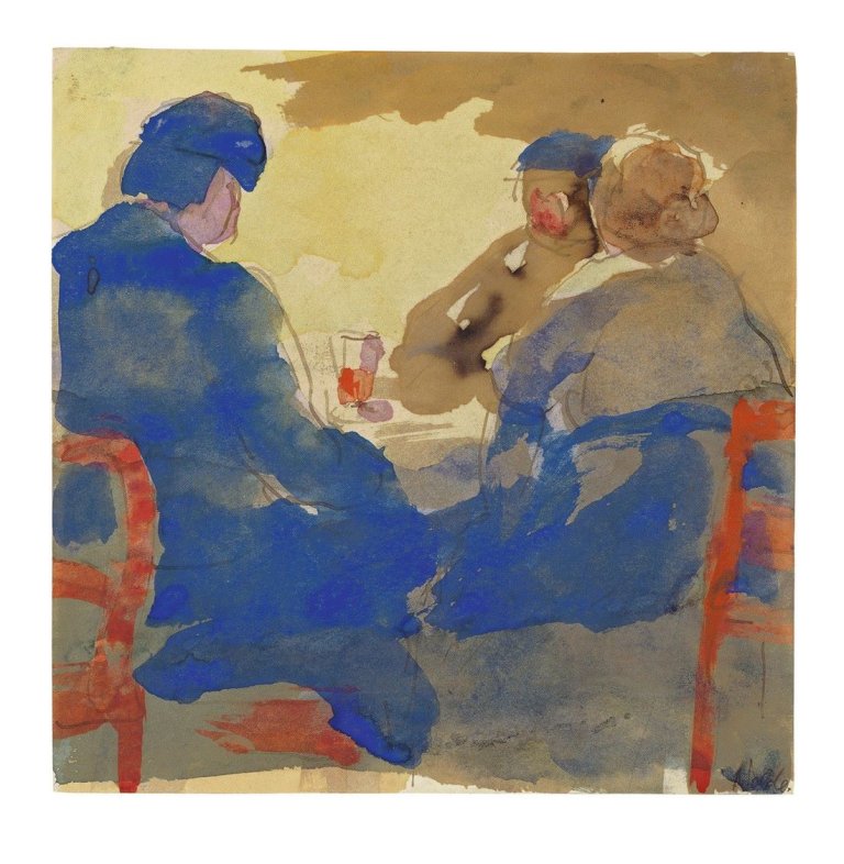 This picture shows the following artwork: Emil Nolde. „Im Krug“. Um 1908.