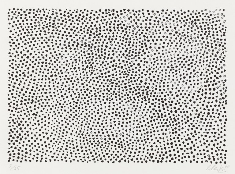 Auf diesem Bild ist das folgende Kunstwerk zu sehen: Günther Uecker. Ohne Titel. 2000.