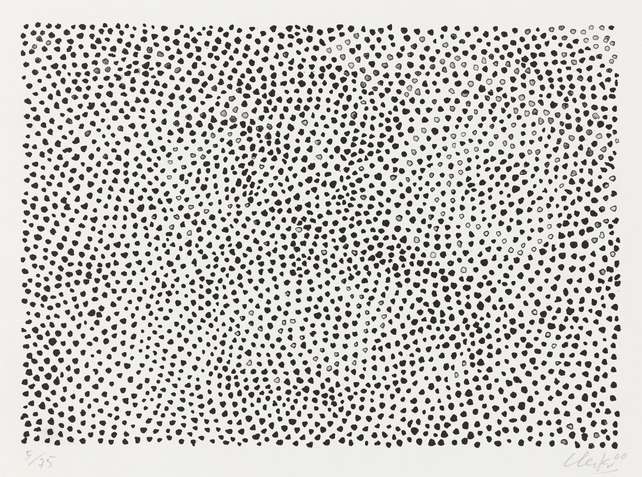 Auf diesem Bild ist das folgende Kunstwerk zu sehen: Günther Uecker. Ohne Titel. 2000.