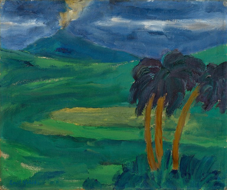 This picture shows the following artwork: Emil Nolde. "Südsee Landschaft II". 1915.