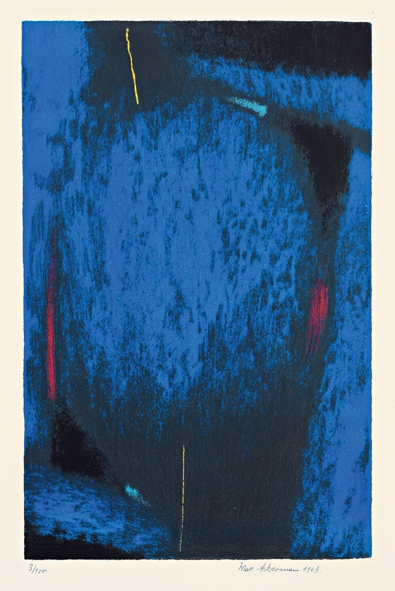 Auf diesem Bild ist das folgende Kunstwerk zu sehen: Max Ackermann. „Sphärische Klänge“. 1963.