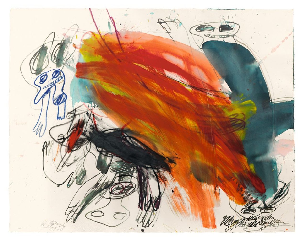 Auf diesem Bild ist das folgende Kunstwerk zu sehen: Walter Stöhrer. Ohne Titel. 1988.