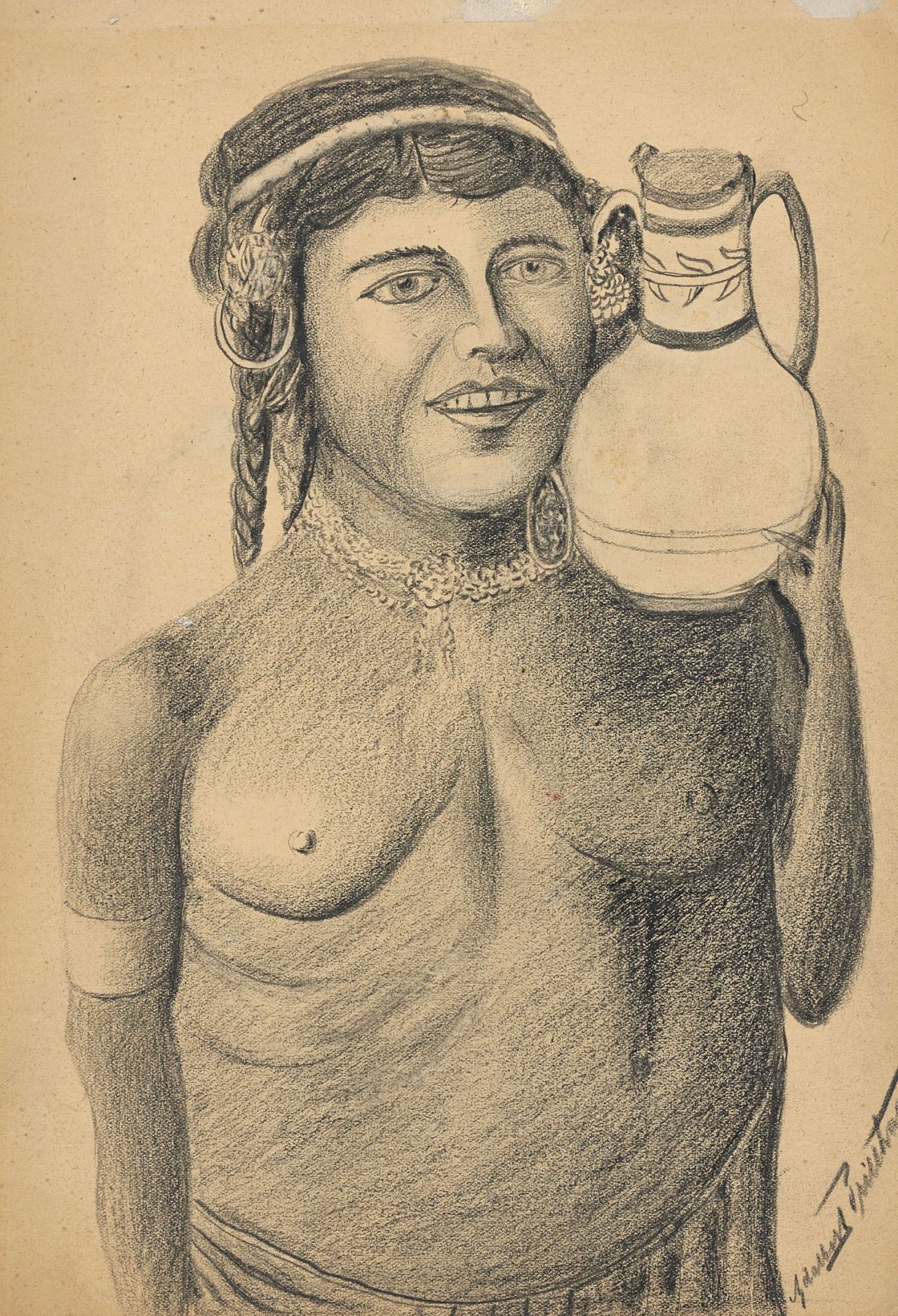 This picture shows the following artwork: Adalbert Trillhaase. Marokkanerin.