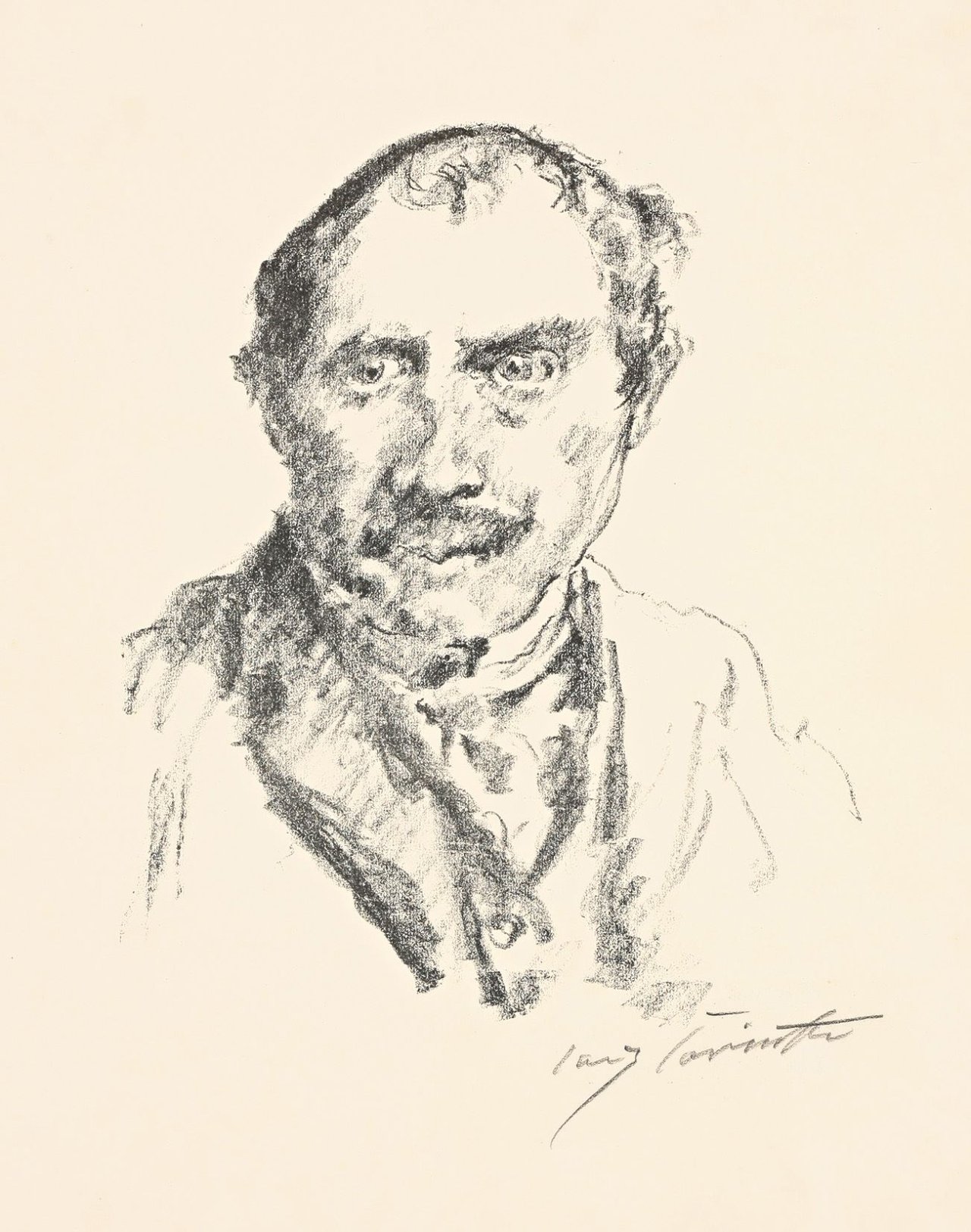 Auf diesem Bild ist das folgende Kunstwerk zu sehen: Lovis Corinth. „Selbstbildnis“. 1920.
