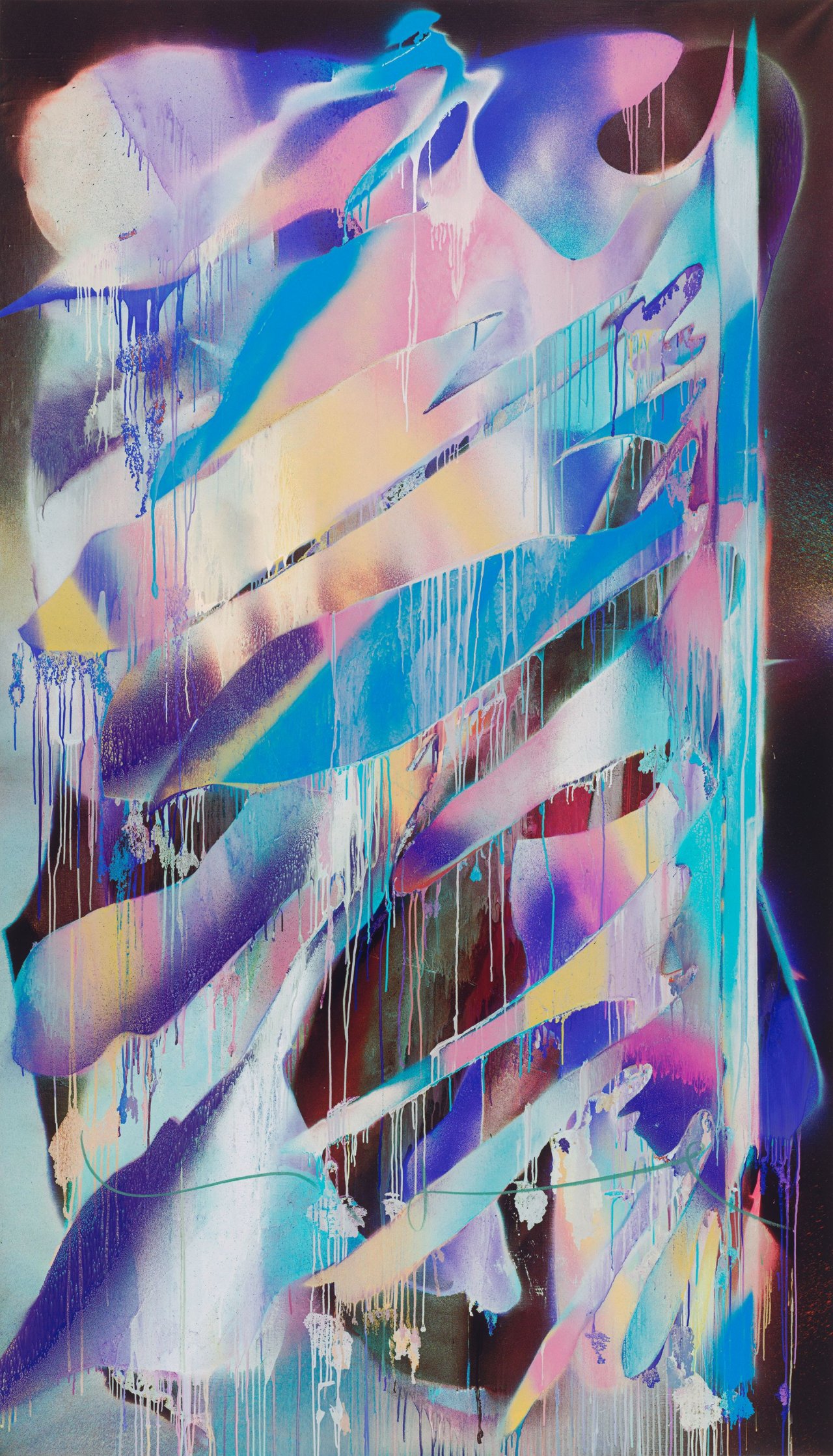 Auf diesem Bild ist das folgende Kunstwerk zu sehen: Katharina Grosse. „o.T.“. 2018.