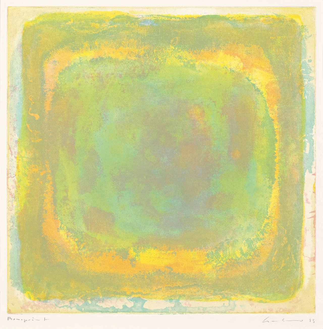 Auf diesem Bild ist das folgende Kunstwerk zu sehen: Gotthard Graubner. Ohne Titel. 1993.