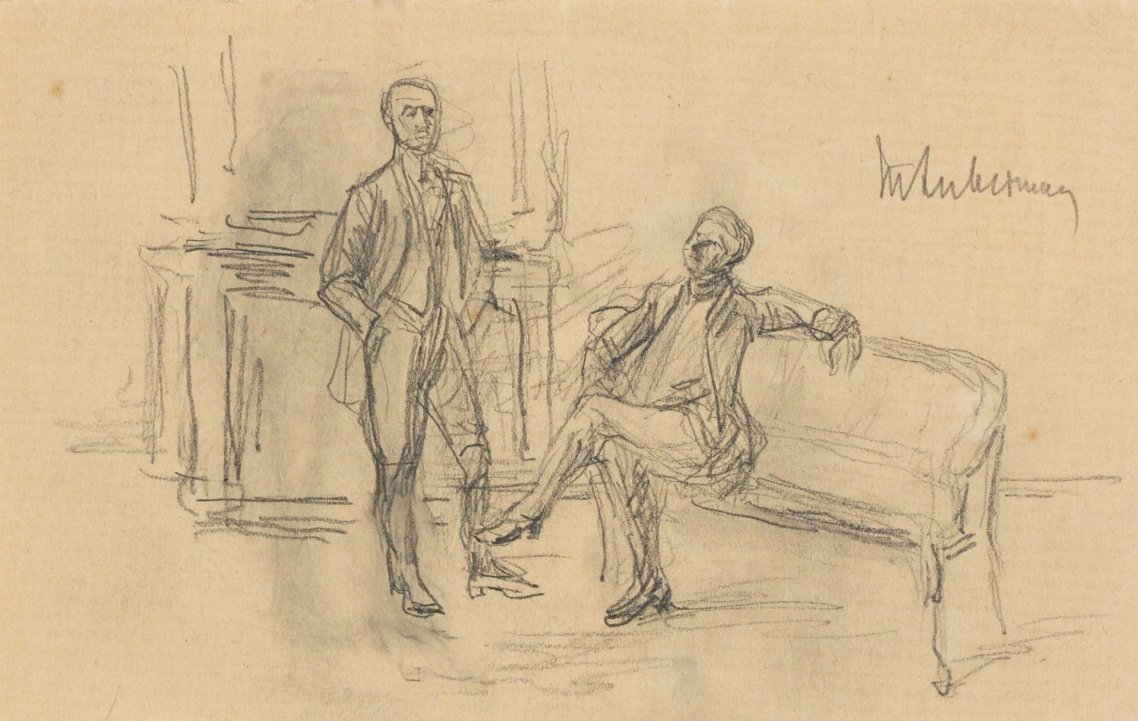 This picture shows the following artwork: Max Liebermann. Unterhaltung. Before 1922.