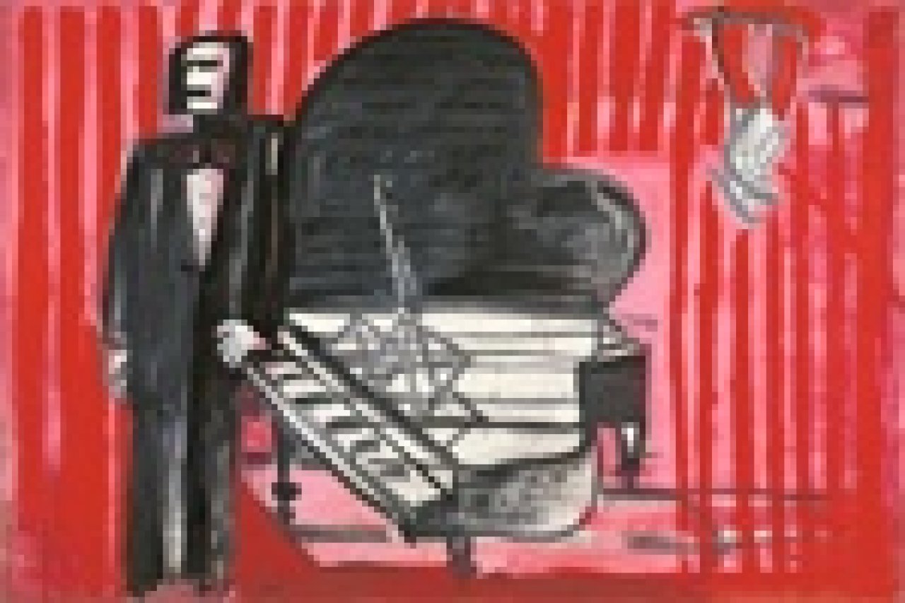 Auf diesem Bild ist das folgende Kunstwerk zu sehen: Karl Horst Hödicke. „Big Hotel Pianist“. 1988.