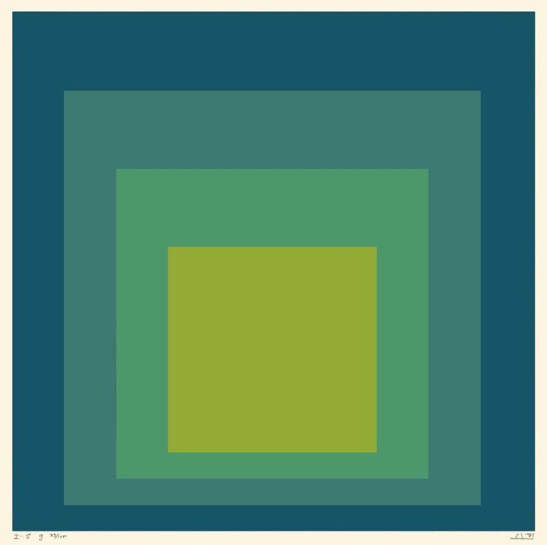 Auf diesem Bild ist das folgende Kunstwerk zu sehen: Josef Albers. „I-S g“. 1971.