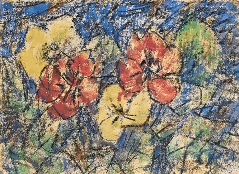 Auf diesem Bild ist das folgende Kunstwerk zu sehen: Christian Rohlfs. Blüten. 1930.