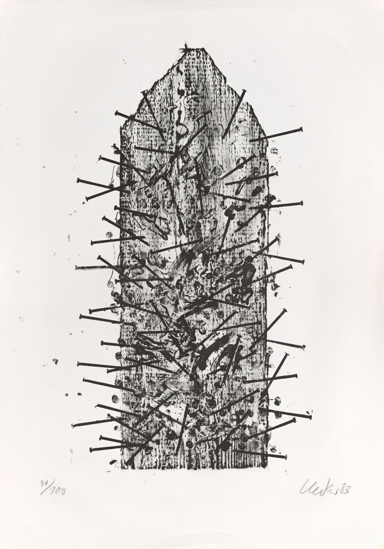 Auf diesem Bild ist das folgende Kunstwerk zu sehen: Günther Uecker. „Goslar“. 1983.