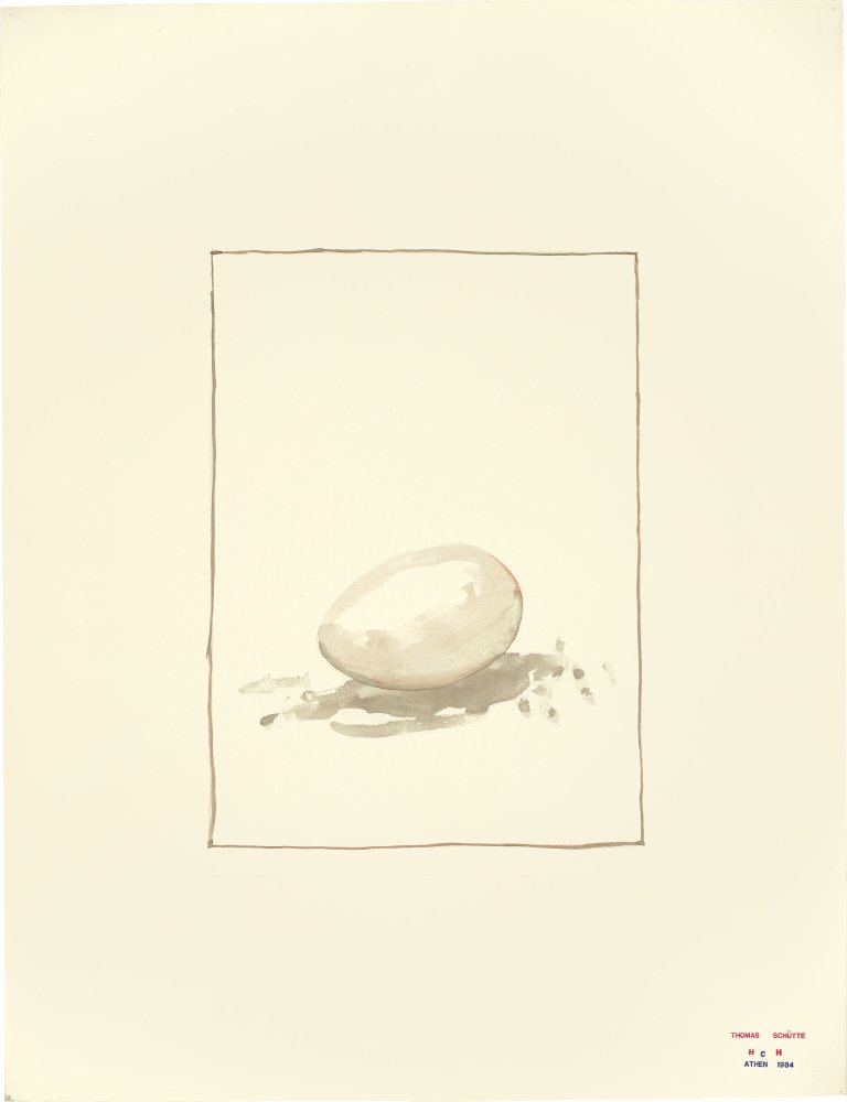 Auf diesem Bild ist das folgende Kunstwerk zu sehen: Thomas Schütte. „HCH (Ei)“. 1984.