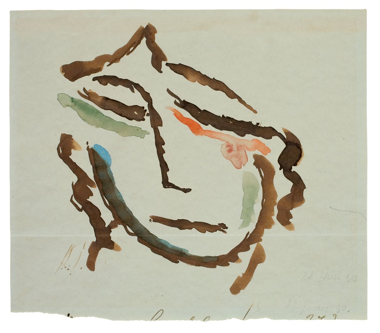 Auf diesem Bild ist das folgende Kunstwerk zu sehen: Alexej von Jawlensky. „Geneigter Kopf“. 1930.