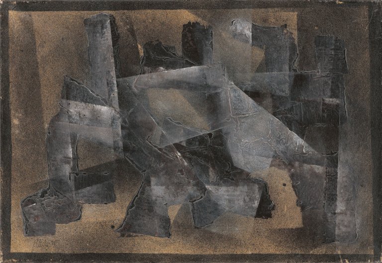 Auf diesem Bild ist das folgende Kunstwerk zu sehen: Fritz Winter. „Graue Komposition“. 1935.