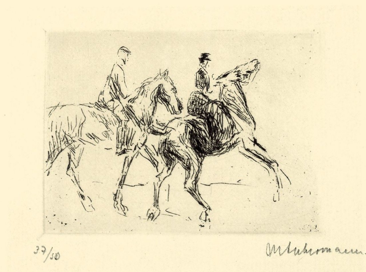 This picture shows the following artwork: Max Liebermann. „Reiter und Reiterin“. 1911.