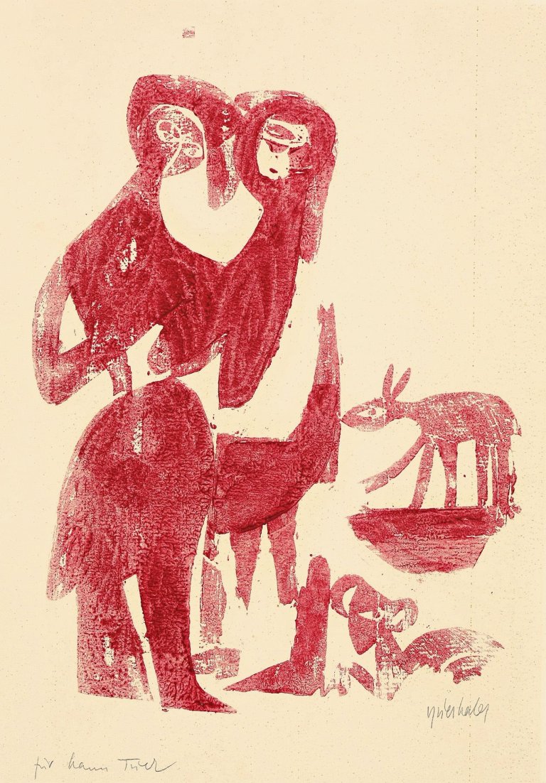 Auf diesem Bild ist das folgende Kunstwerk zu sehen: HAP Grieshaber. „Abschied“. 1949.