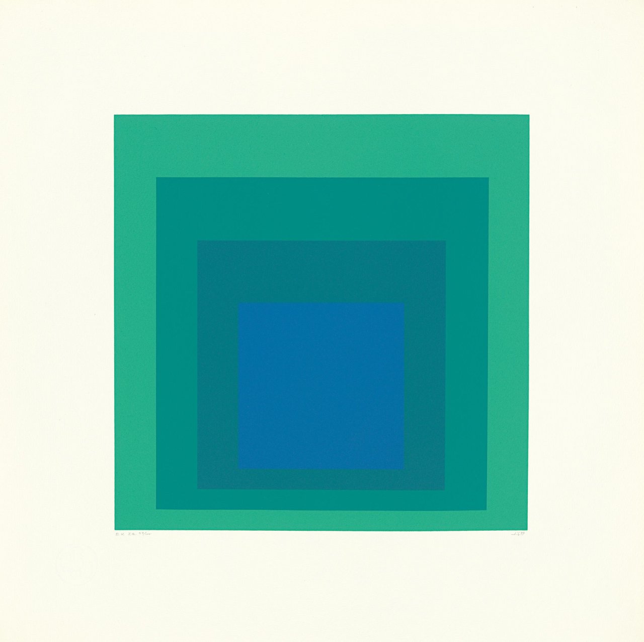 This picture shows the following artwork: Josef Albers. „EK Ia“. 1970.