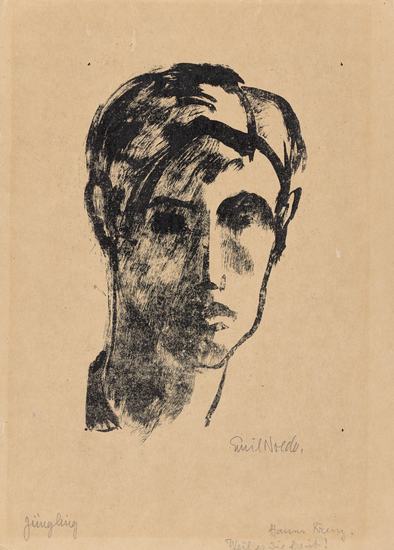 This picture shows the following artwork: Emil Nolde. ”Jüngling”. 1926.