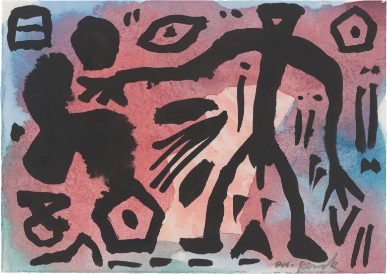 Auf diesem Bild ist das folgende Kunstwerk zu sehen: A.R. Penck. Ohne Titel (Versuch).