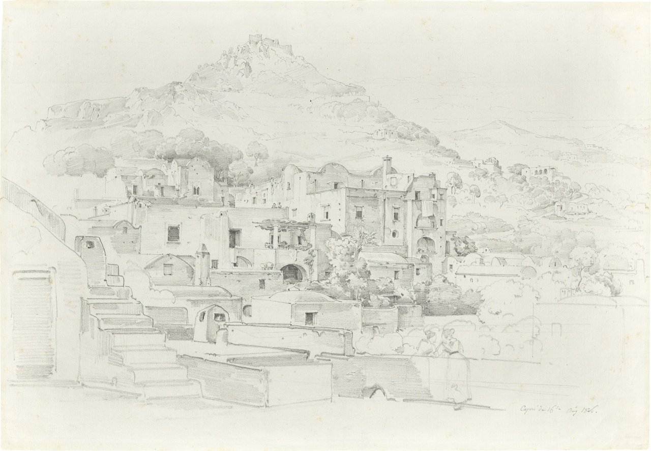 Auf diesem Bild ist das folgende Kunstwerk zu sehen: Ernst Fries. „Die Stadt Capri“. 1826.