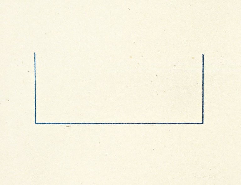 Auf diesem Bild ist das folgende Kunstwerk zu sehen: Fred Sandback. Aus: „Serie von 6 Lithographien“. 1975.