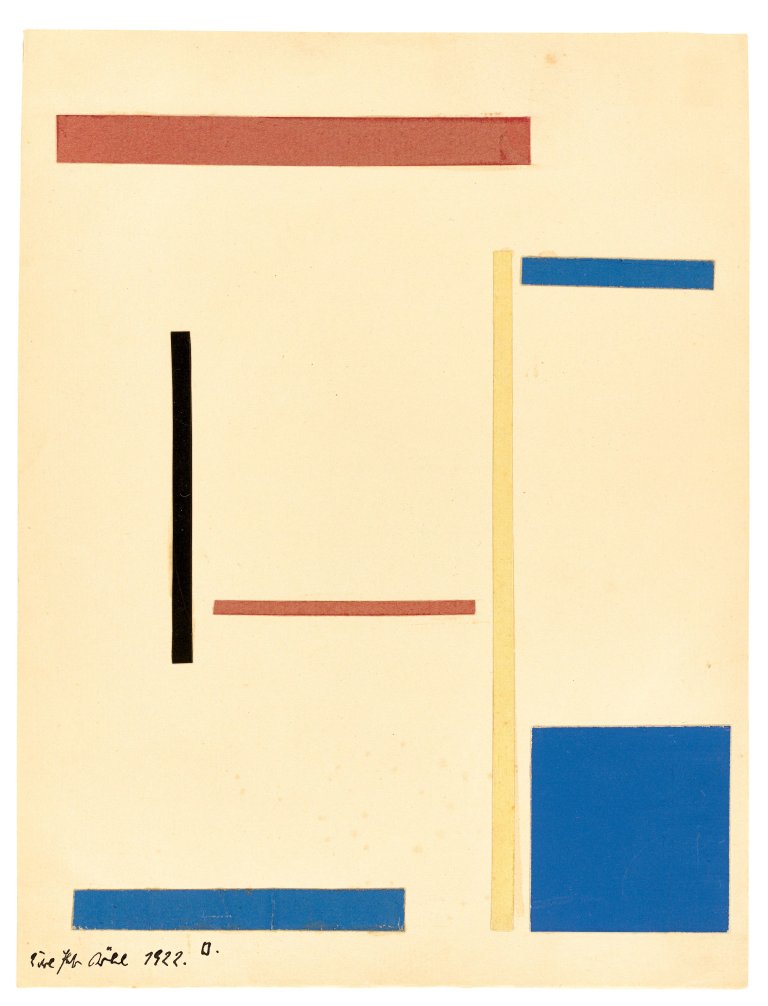Auf diesem Bild ist das folgende Kunstwerk zu sehen: Karl Peter Röhl. „O.T. (Gleichgewichtskomposition V)“. 1922.