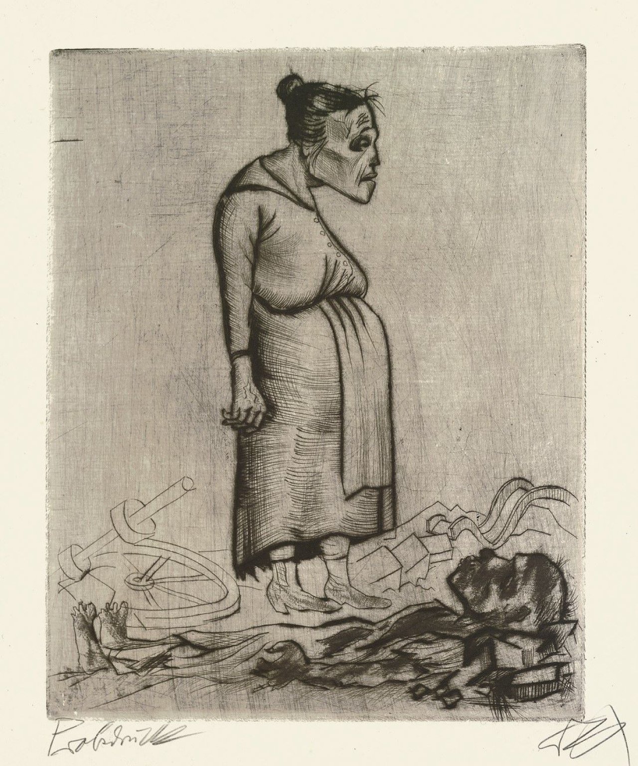 Auf diesem Bild ist das folgende Kunstwerk zu sehen: Otto Dix. „Schwangerschaft“. 1922.