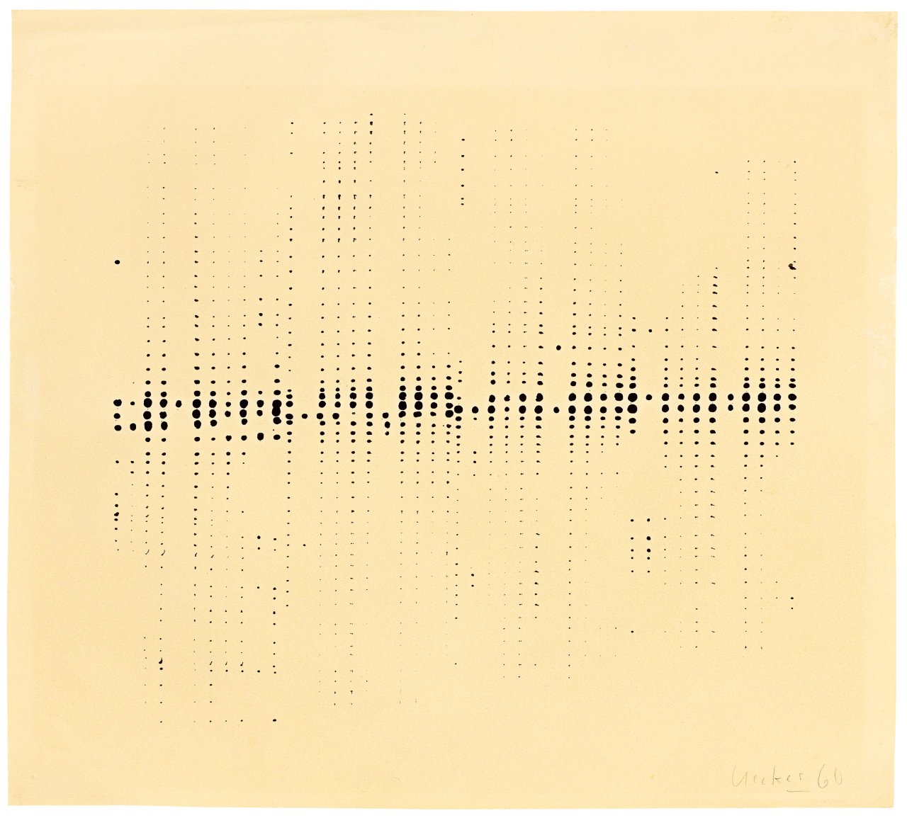 Auf diesem Bild ist das folgende Kunstwerk zu sehen: Günther Uecker. Ohne Titel. 1960.