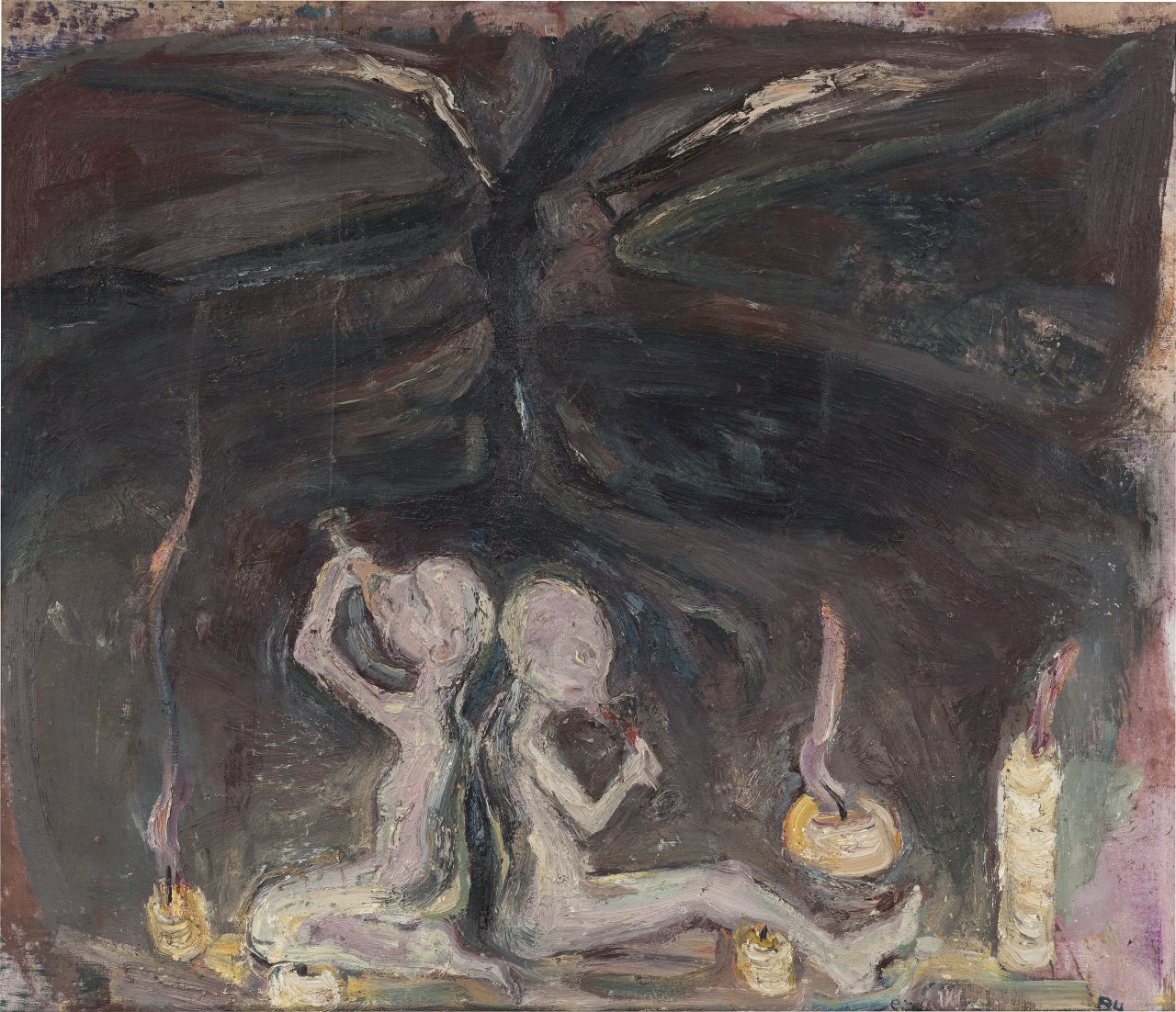 Auf diesem Bild ist das folgende Kunstwerk zu sehen: Gustav Kluge. In der Höhle. 1984.