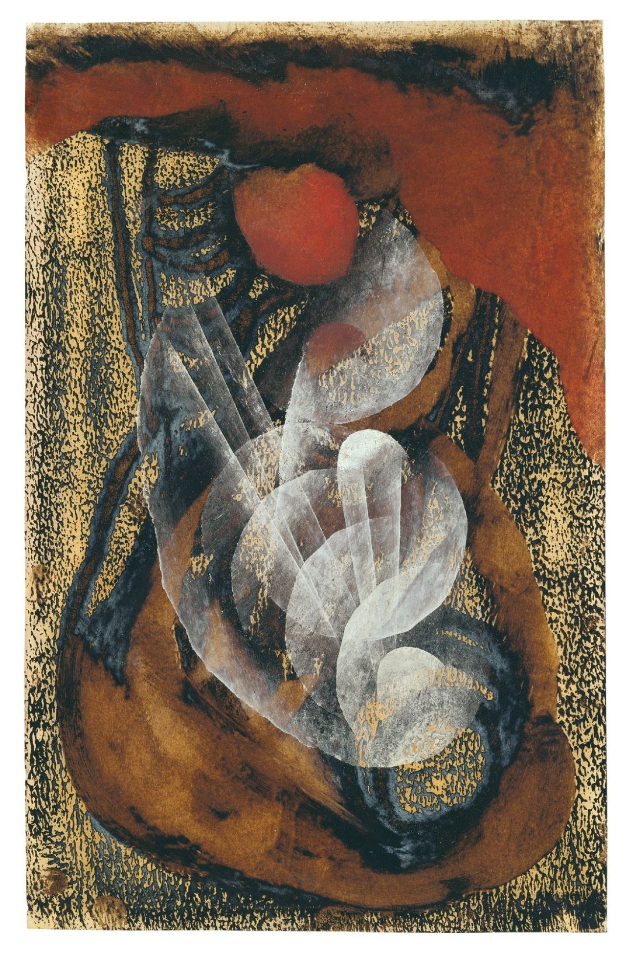 Auf diesem Bild ist das folgende Kunstwerk zu sehen: Fritz Winter. „Triebkräfte der Erde“. 1944.
