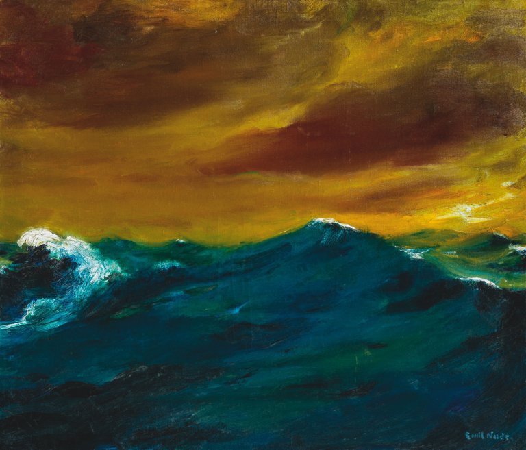 Auf diesem Bild ist das folgende Kunstwerk zu sehen: Emil Nolde. „Hohe See“. 1939.