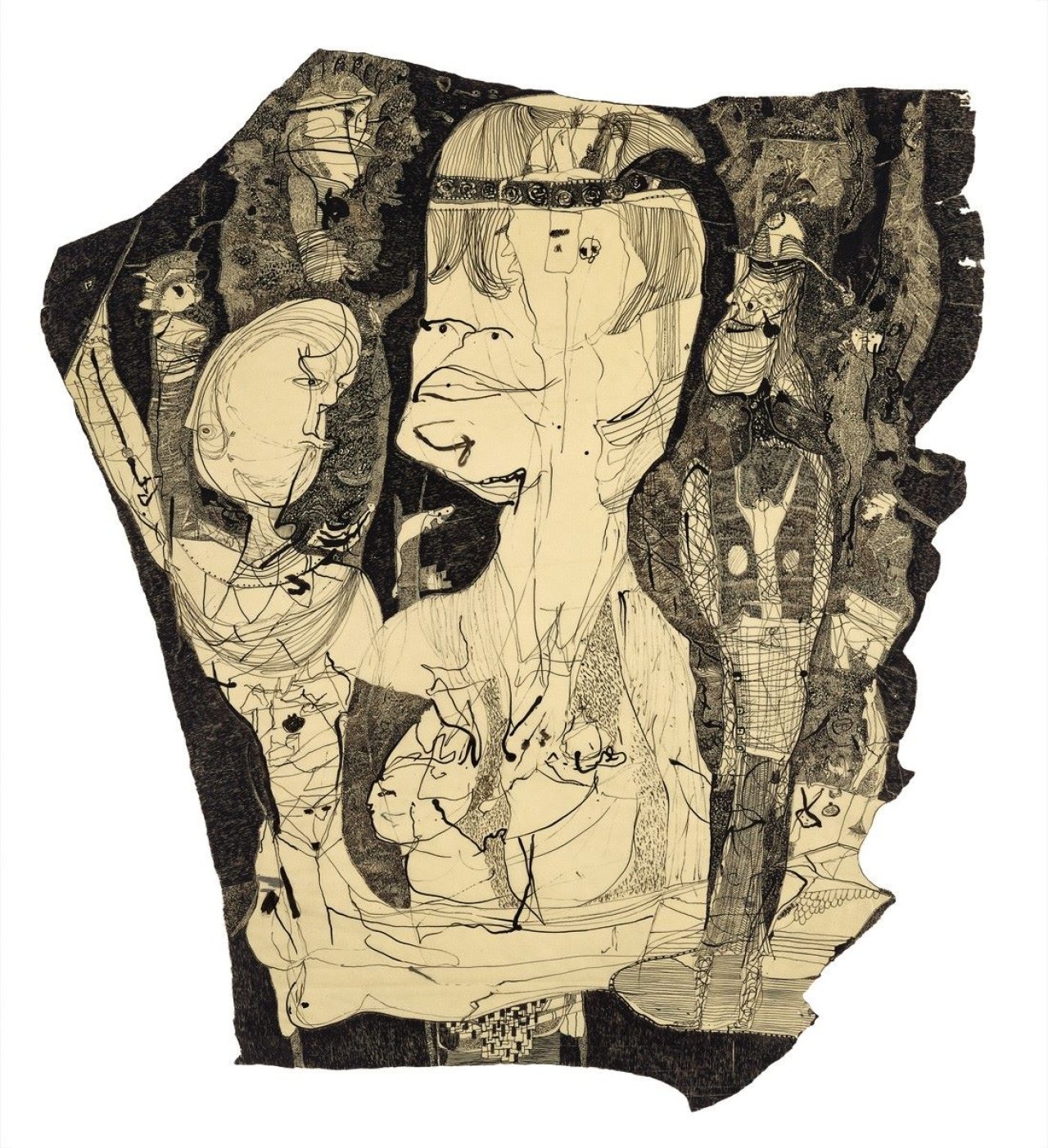 Auf diesem Bild ist das folgende Kunstwerk zu sehen: Gerhard Altenbourg. „Dame mit Vergangenheit“. 1971.